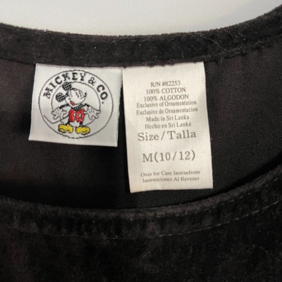 Mickey & Co M (10/12) Black/red/denim Velvet embroidered denim jumper - Picture 3 of 3